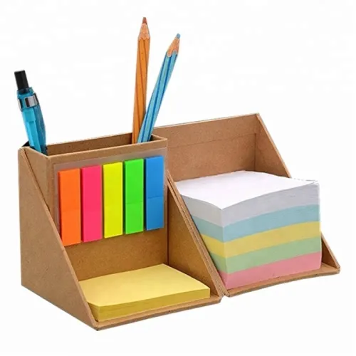 Desk pad Folding Memo Pad with Pen Holder	